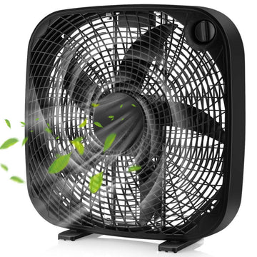 20-Inch Box Floor Fan – Portable Cooling Unit with 3 Speed Settings & Easy Knob Control | Strong Airflow | For Dom, Garage & Office Use