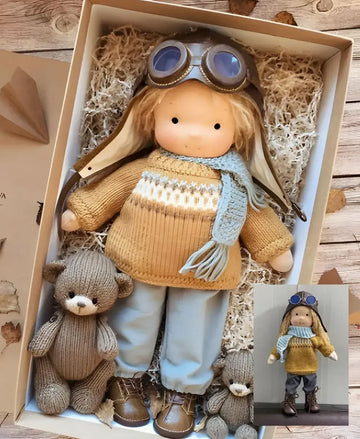 Ava | 30cm Plush Waldorf Doll – Soft PP Cotton Toy & Pillow | Funny & Soothing | For Baby Comfort & Birthday Gifting
