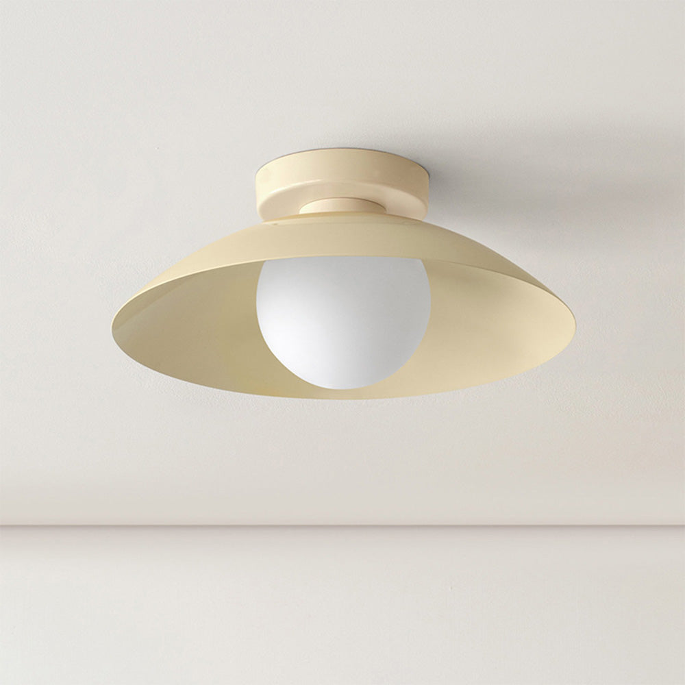 Round Metal Flush Mount Ceiling Light Simple Design for Kitchen