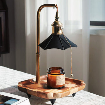 Retro Wood Table Lamp Aromatherapy Candle Lamp