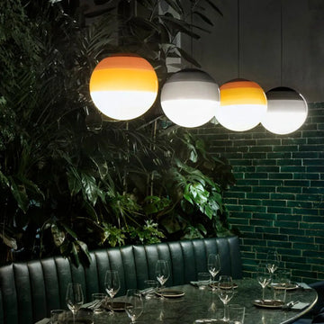 Pendant Light with Colorful Glass Globe Design