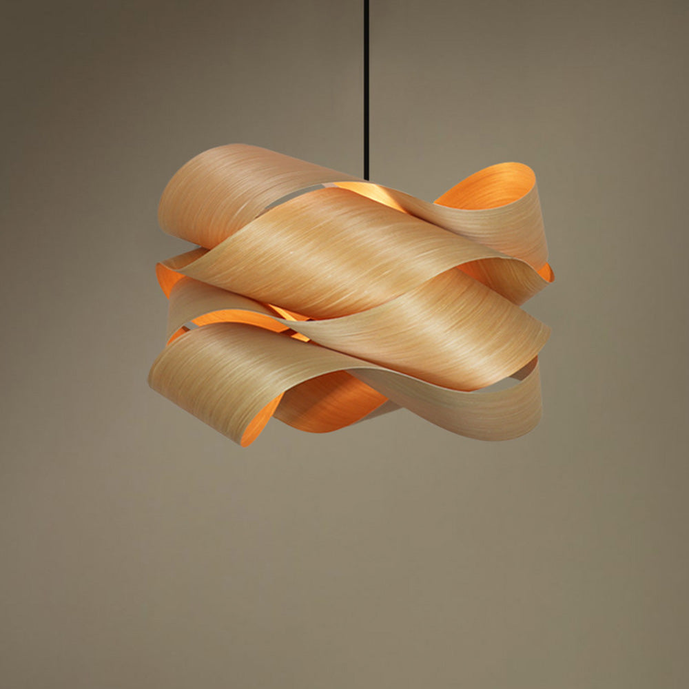 Irregular Modern Wood Pendant Light For Kitchen