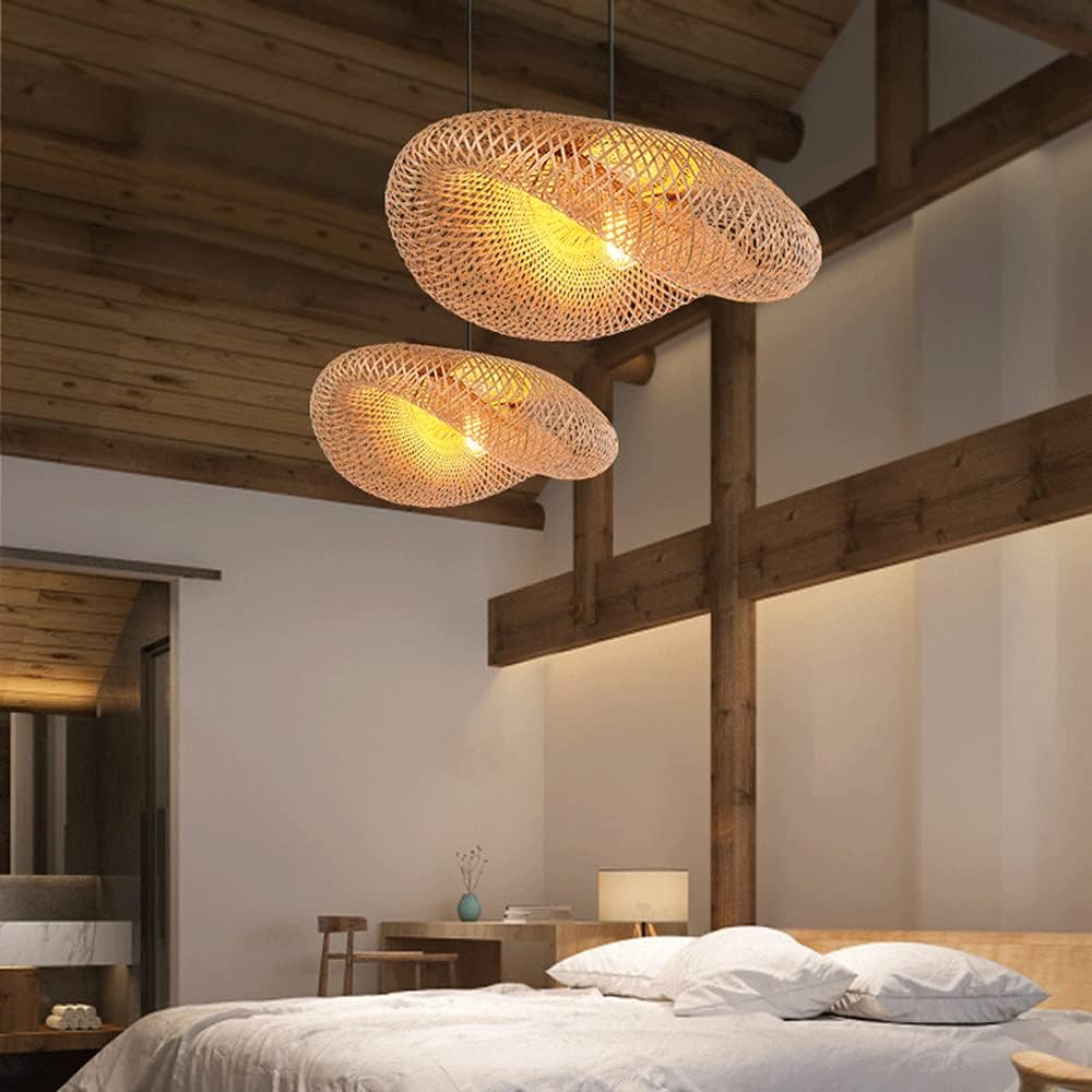 Bamboo Pendant Light for Modern Kitchen Island