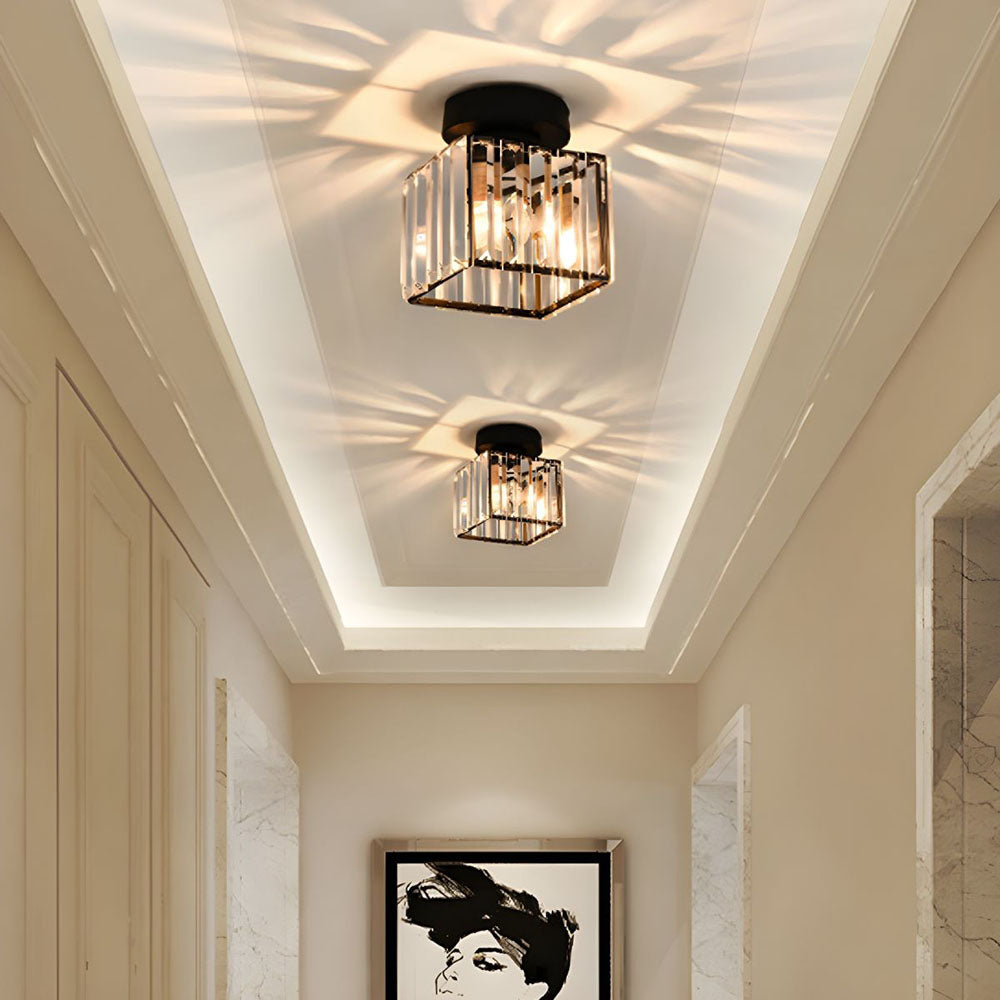 Crystal Clear Ceiling Light for Hallway