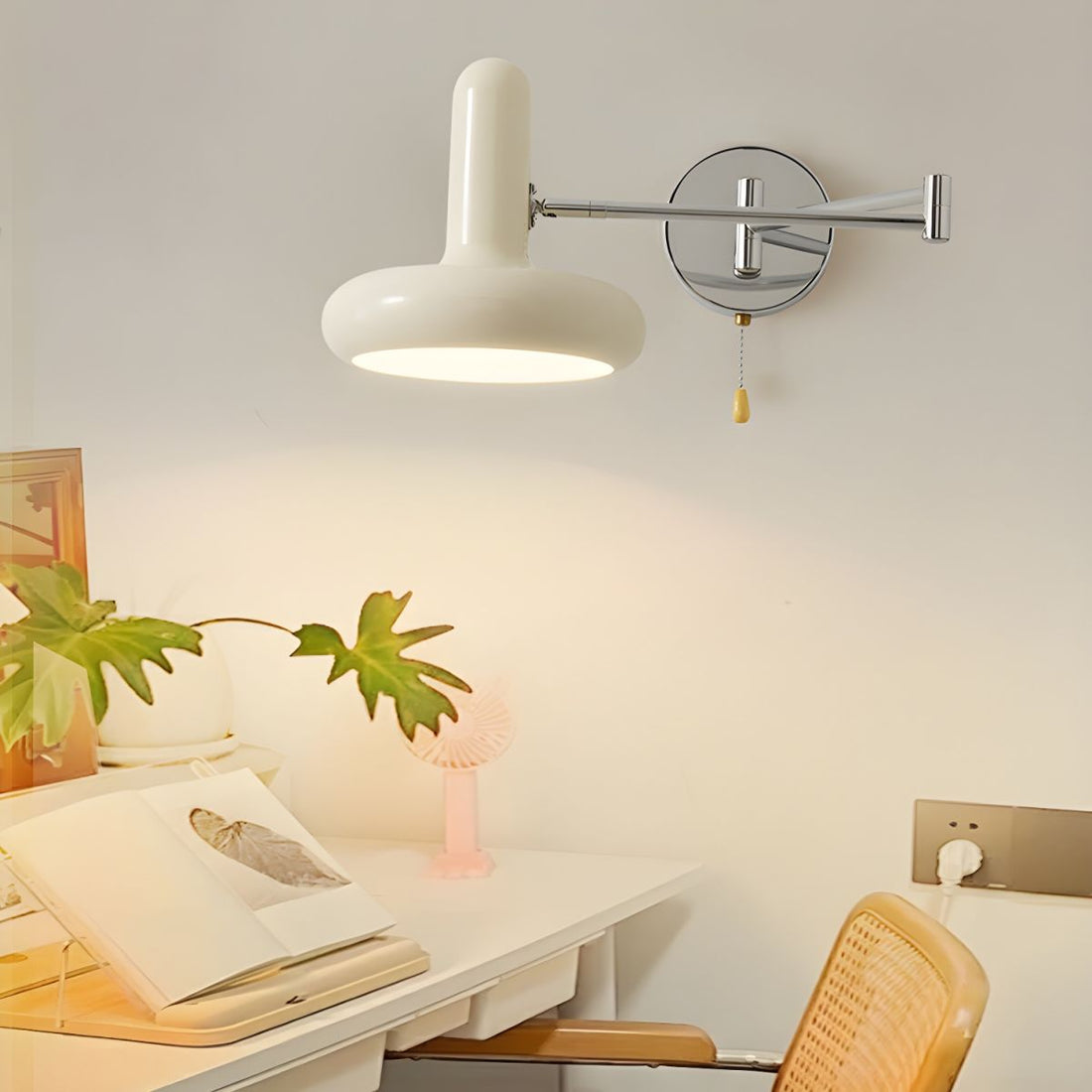 White Swing Arm Wall Lamp Retro Capsule