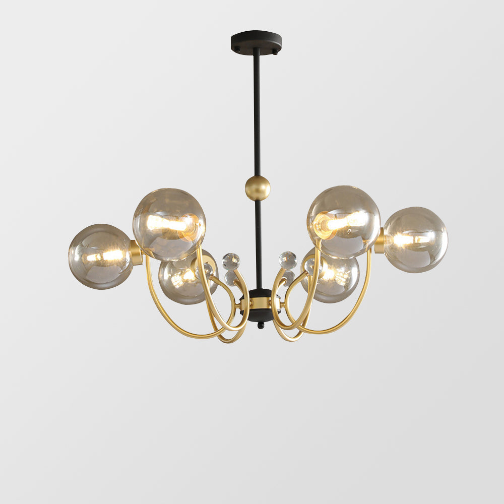 Adjustable Black Sputnik Chandeliers