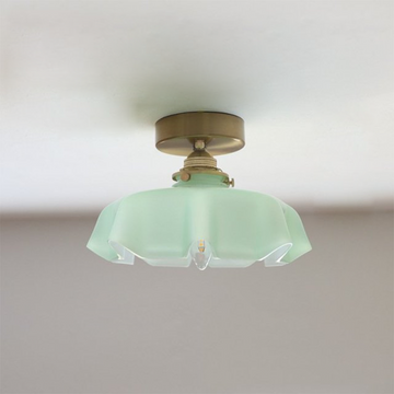 Glass Lampshade Ceiling Lamp for Kitchen Island in French Style