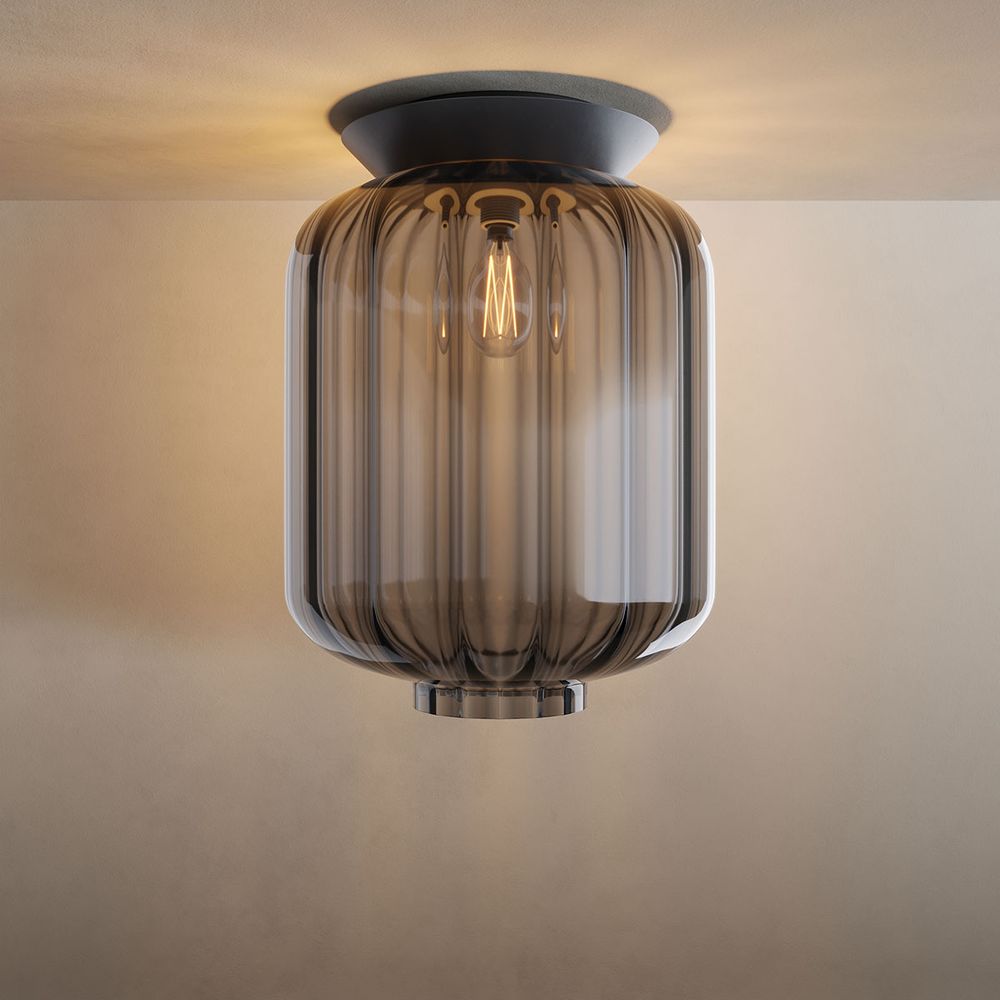 Crystal Ceiling Lights Modern Fluted Design