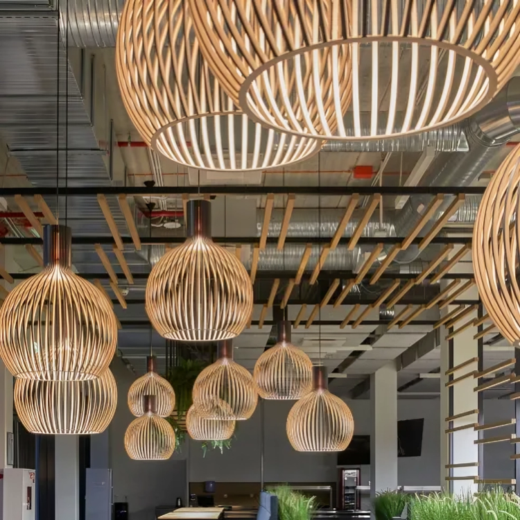 Pendant Light Birch Natural Ceiling Fixture