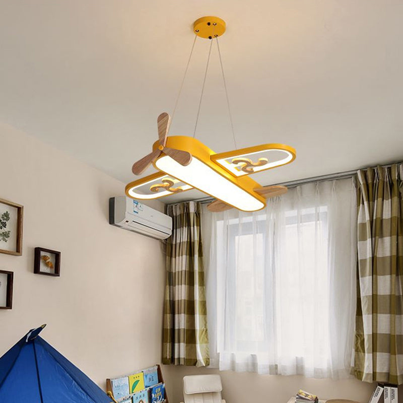 Kids Ceiling Light Jet Design Acrylic Pendant