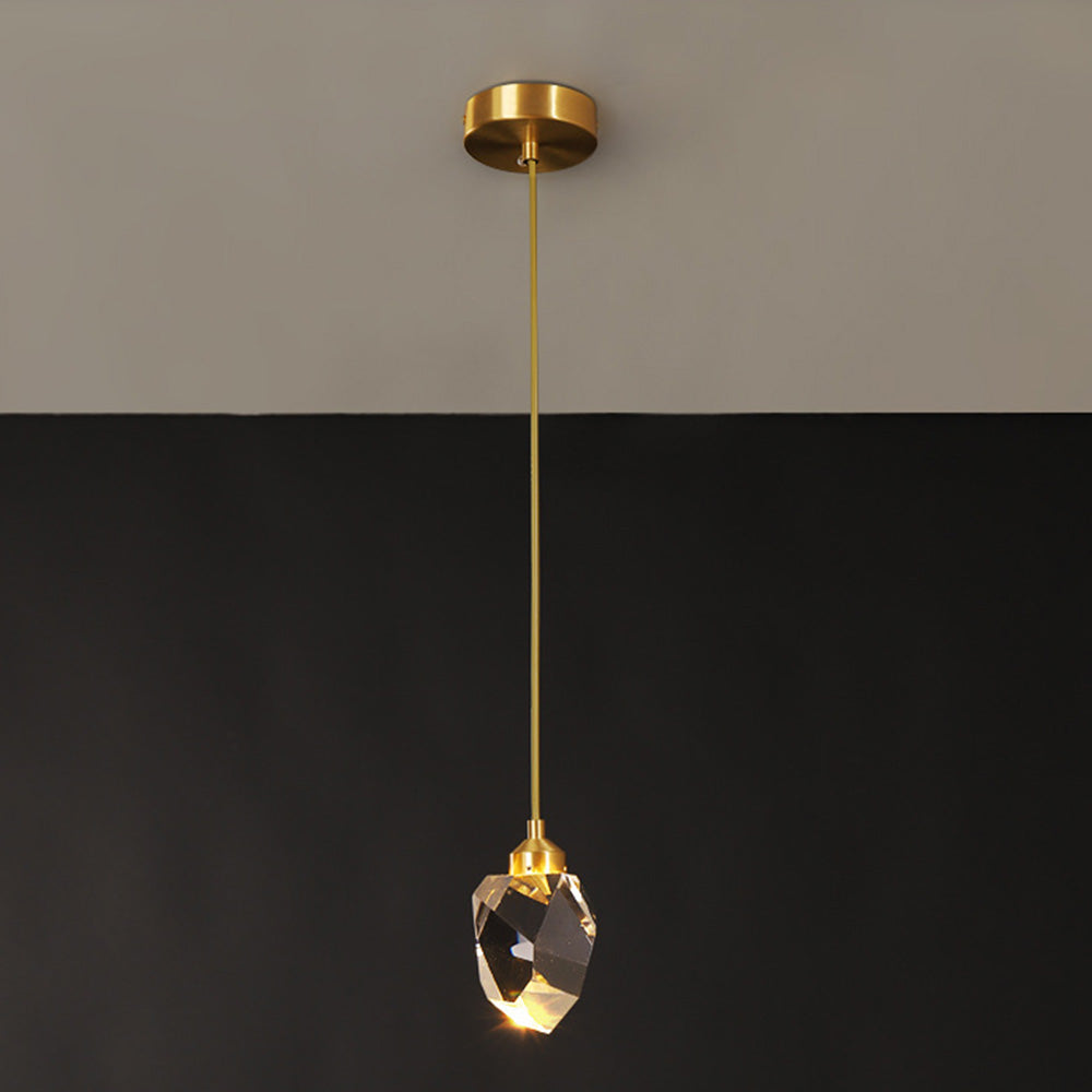 Modern Crystal Gold Raindrop Chandelier
