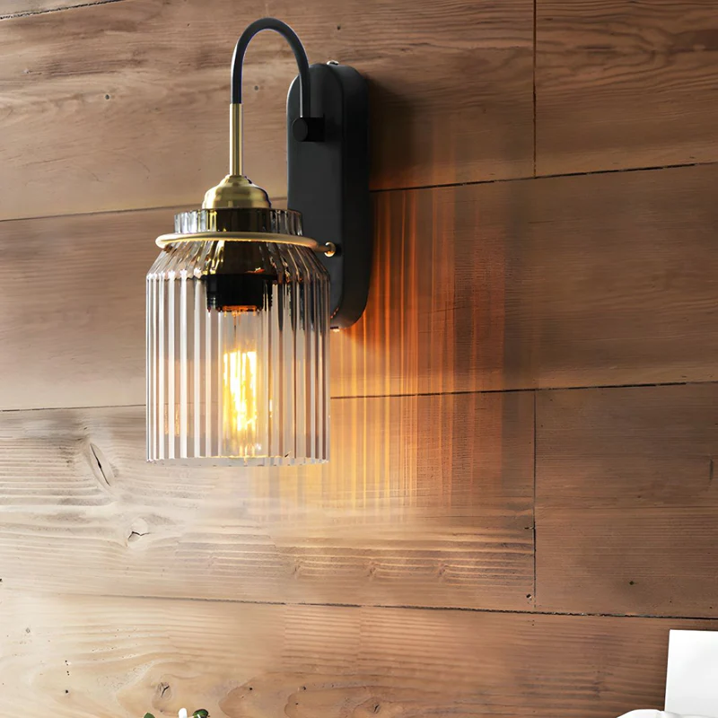 Funnel Wall Lamps with Industrial Glass Shade