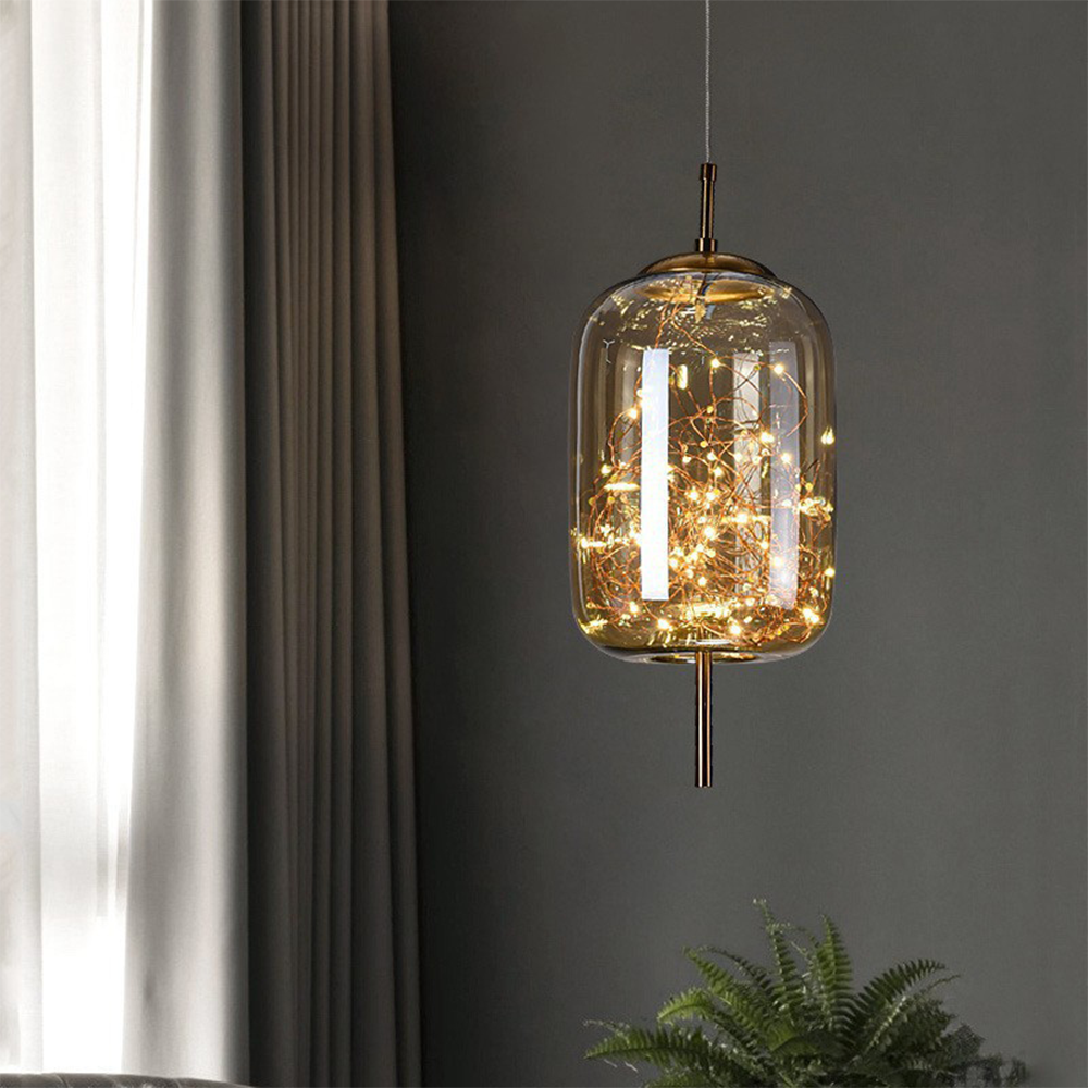 Pendant Light Glass Modern LED Ceiling Fixture