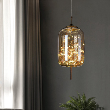 Pendant Light Glass Modern LED Ceiling Fixture