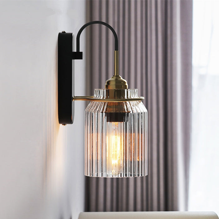 Funnel Wall Lamps with Industrial Glass Shade