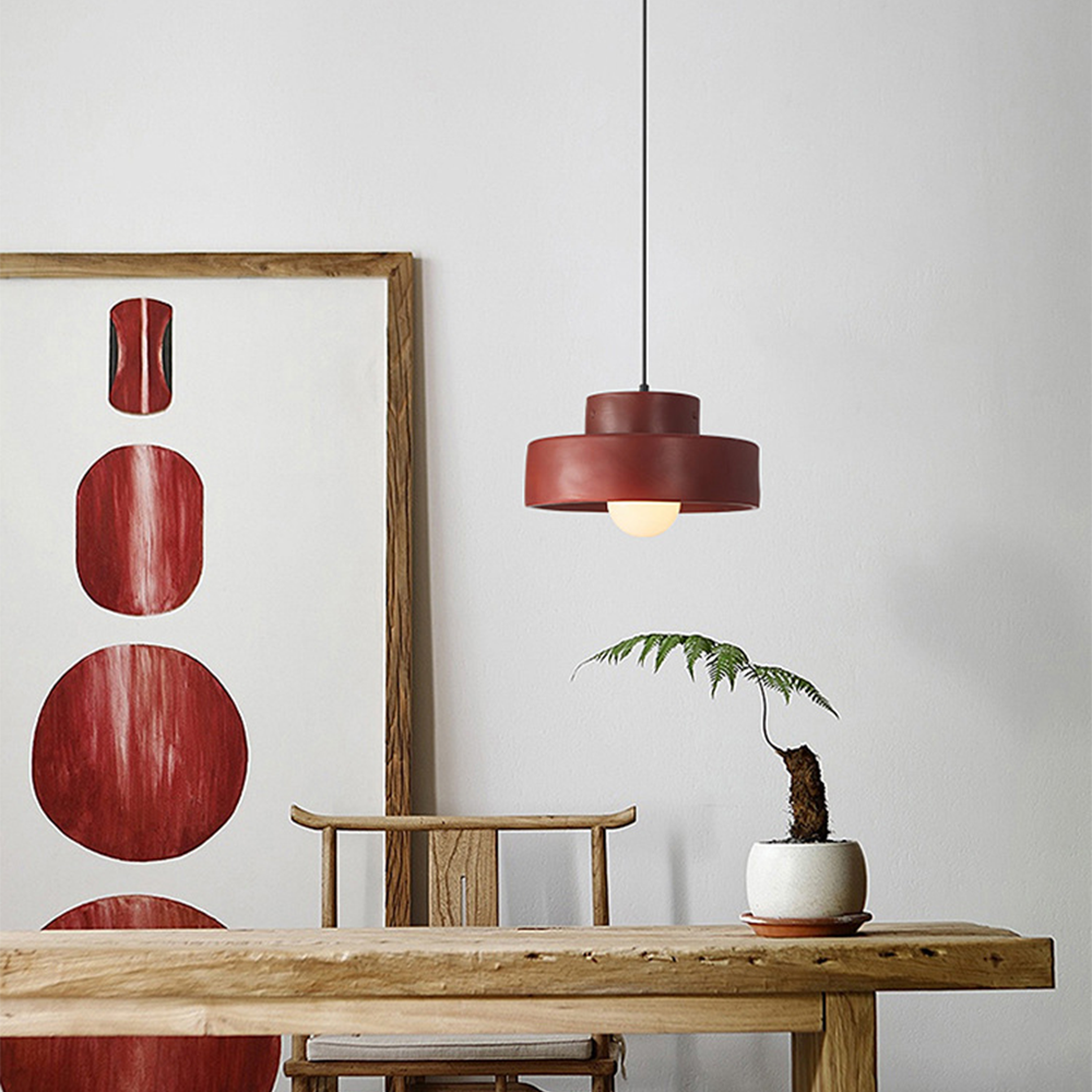 Geometric Cylindrical Pendant Lighting in Nordic Style