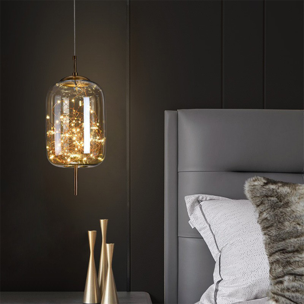 Pendant Light Glass Modern LED Ceiling Fixture