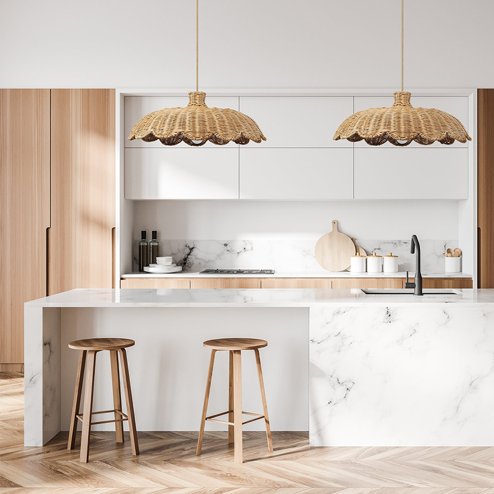 Rattan Woven Pendant Light Boho Creative Decor