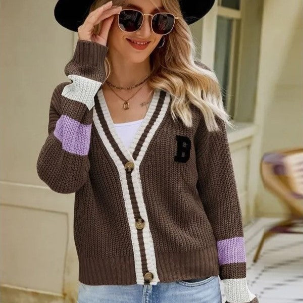 Daphné - Cardigan-Pull en tricot élégant