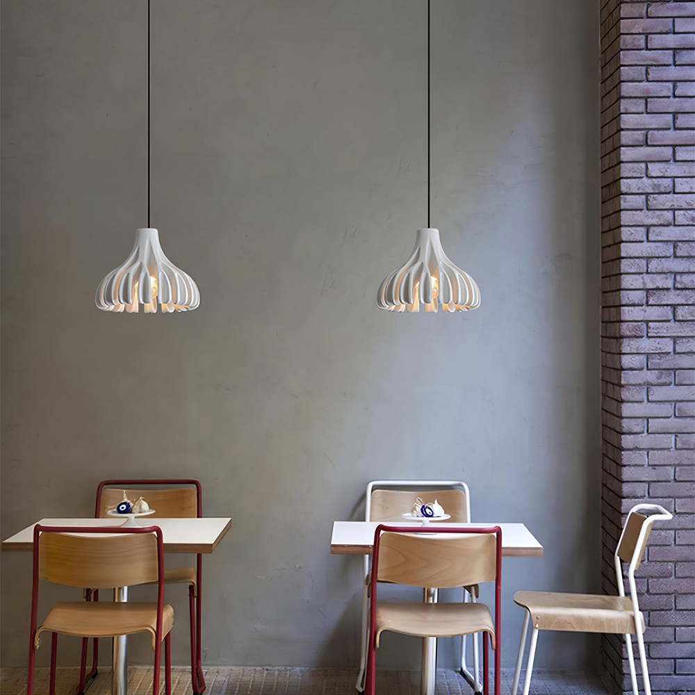 Colorful Coral Pendant Lamp in Resin