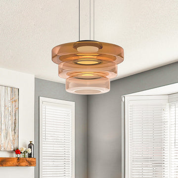 Round Glass Pendant Light in Modern Creative Style