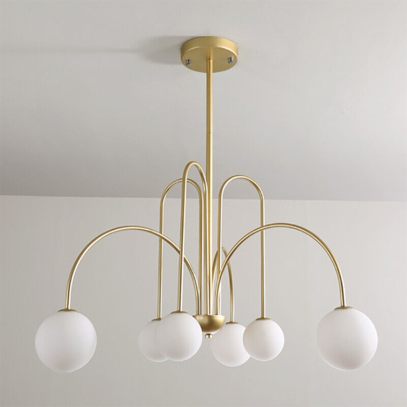 Glass Ball Chandelier Art Deco