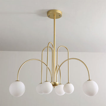 Glass Ball Chandelier Art Deco