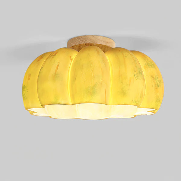 Pumpkin Ceiling Light in Yellow