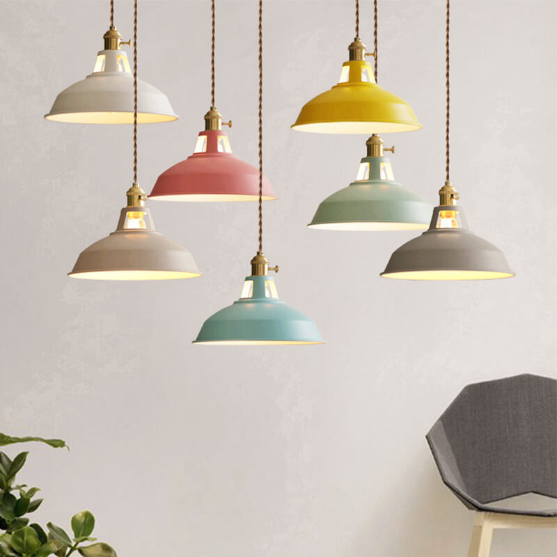 Pendant Light Industrial Metal Colourful Ceiling Fixture