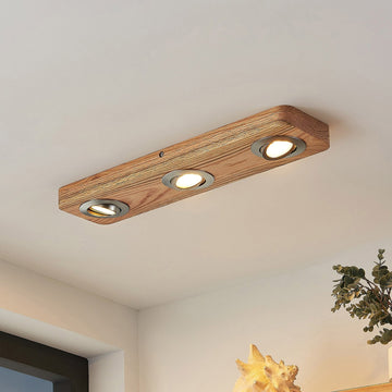Ceiling Light with Timber Frame and LED Spots