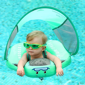 Infant Swim Float Baby Pool Float with Canopy Shade