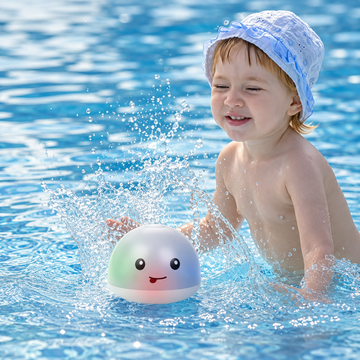 Automatic Water Sprinkler Whale Light Spinner Bath Toy
