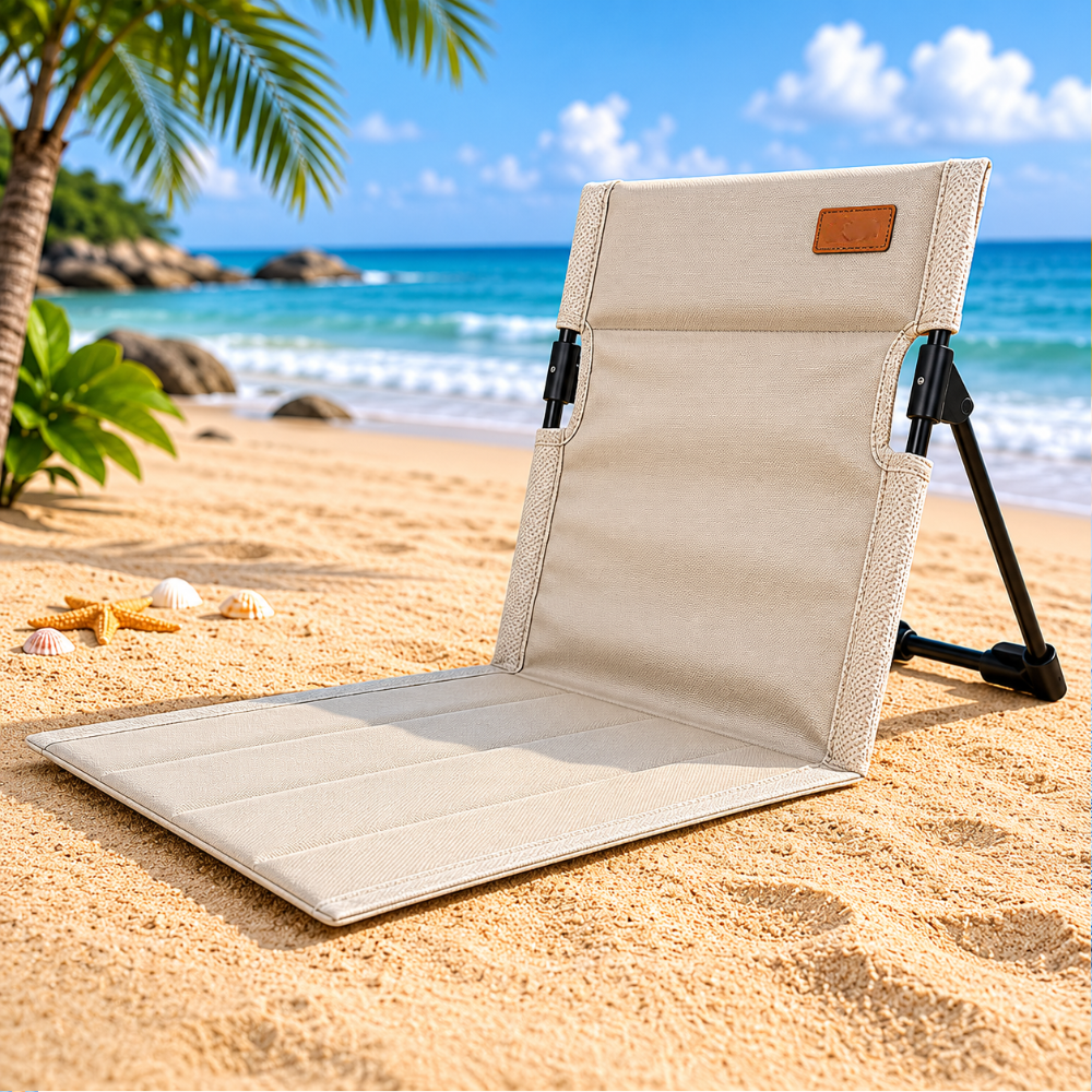 Foldable Beach Chair Reclining Camping Lounge