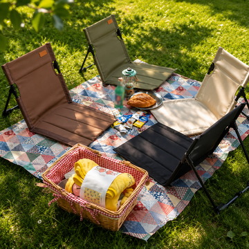 Foldable Beach Chair Reclining Camping Lounge