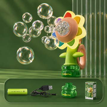 Automatic Flower Bubble Blower Toy for Kids
