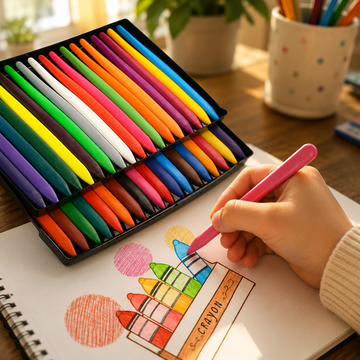 Non-Toxic 24-Piece Crayon Set Coloring Crayons
