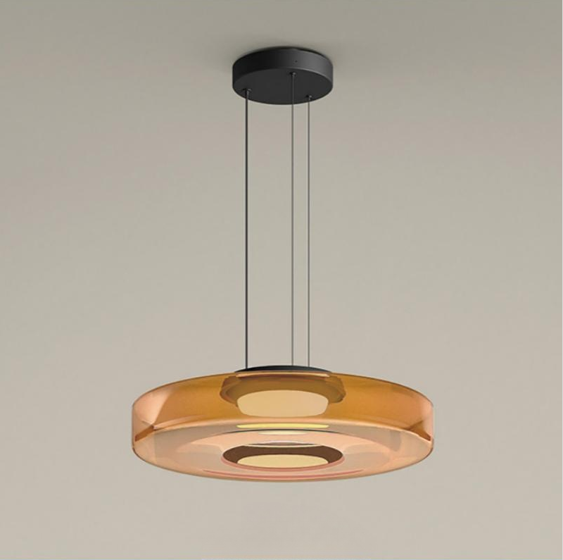 Round Glass Pendant Light in Modern Creative Style