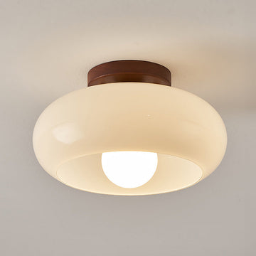 Glass Ceiling Light with Maple for Hallway