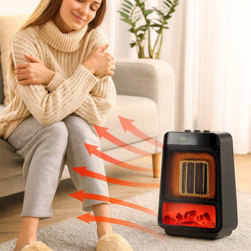 Energy Efficient Electric Space Heater Adjustable Thermostat