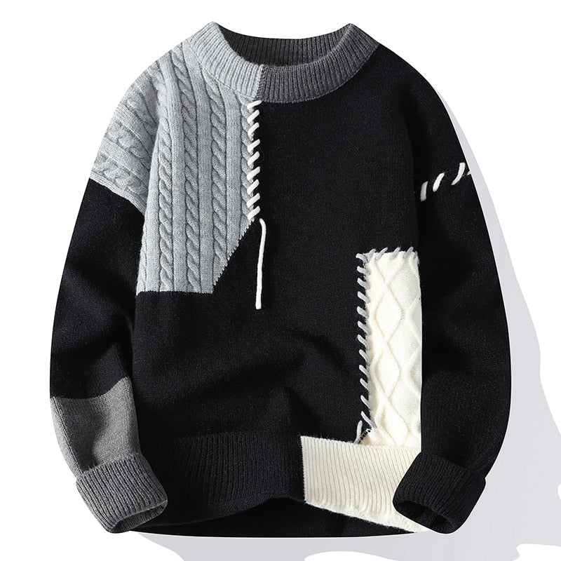 Ursin - Pull en tricot multicolore pour homme