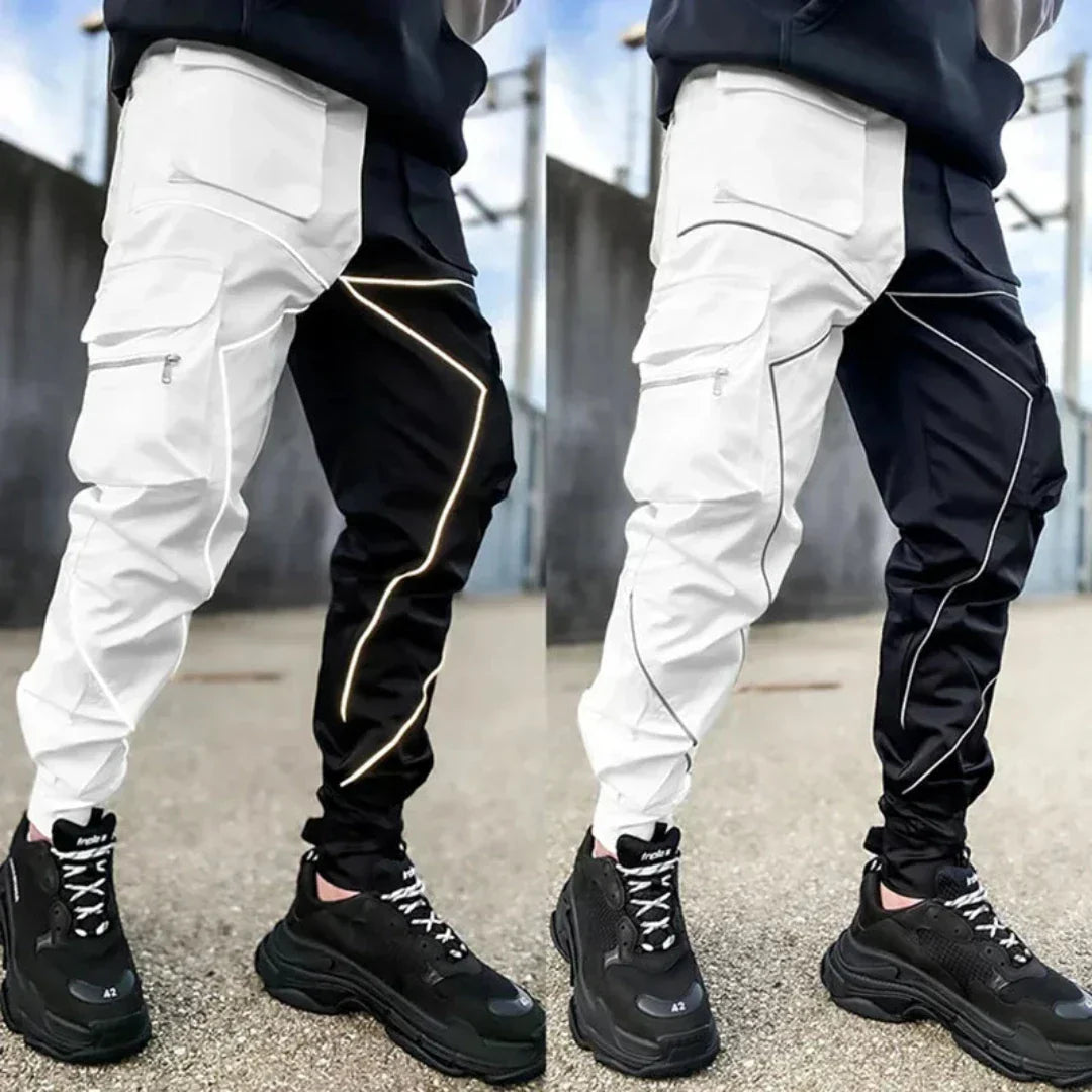 Aurelien - Reflective men's cargo pants