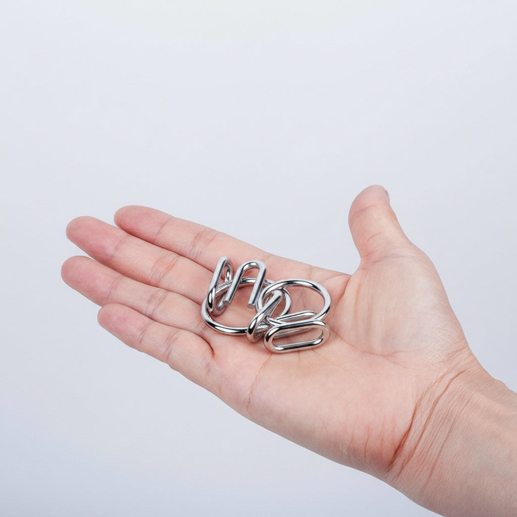 Metal Brain Teaser Logic Game Set Puzzle Toys