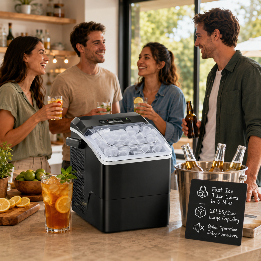 Portable Ice Cube Machine for Cooling