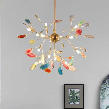 Creative Nordic Agate Stone Chandelier Light Luxury