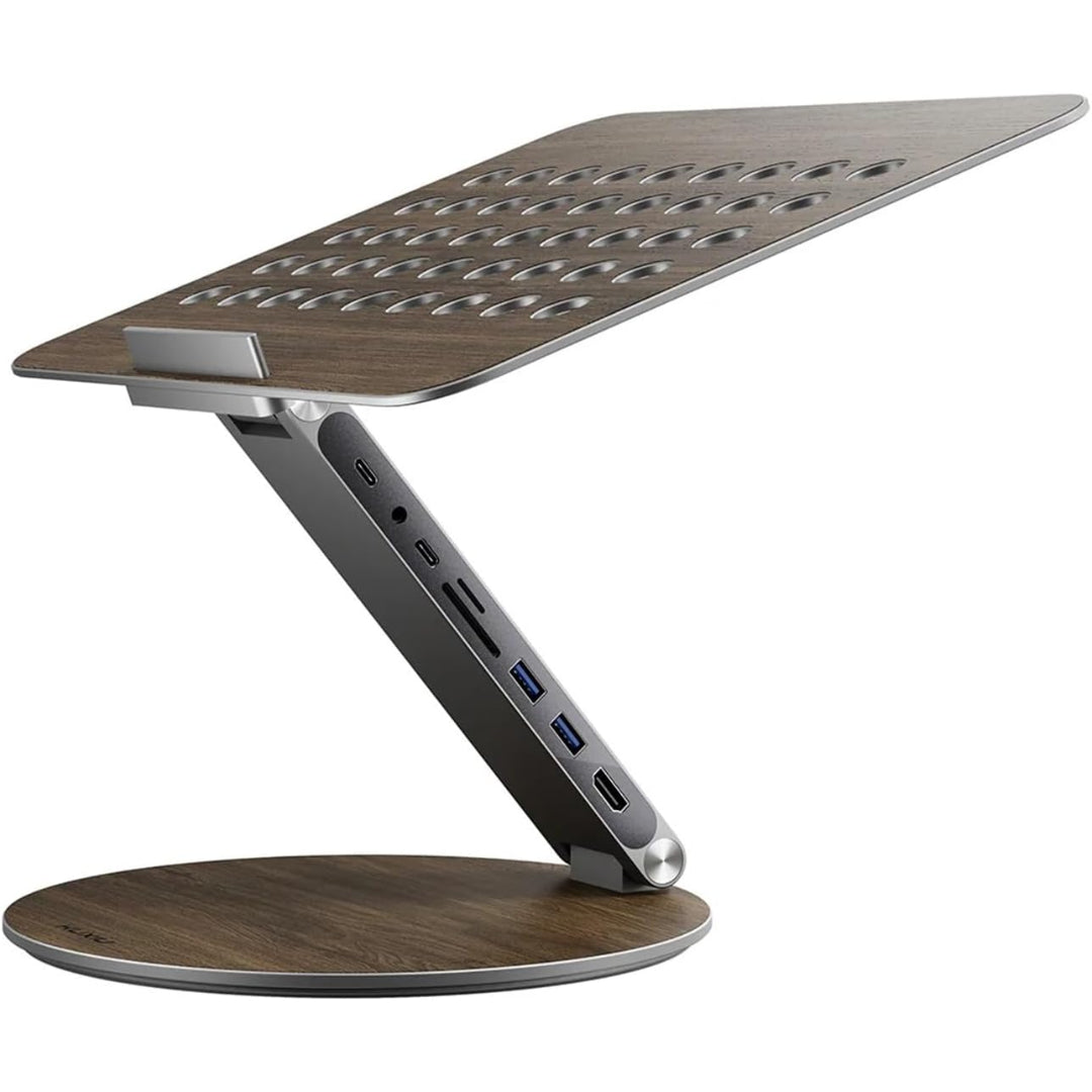 Adjustable Laptop Stand Rotating USB C Docking Station