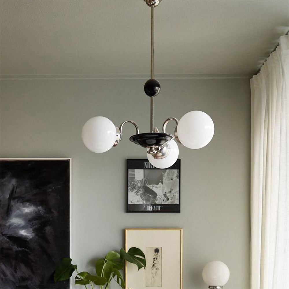 Chandelier Lighting Nordic Glass Chrome for Living Room