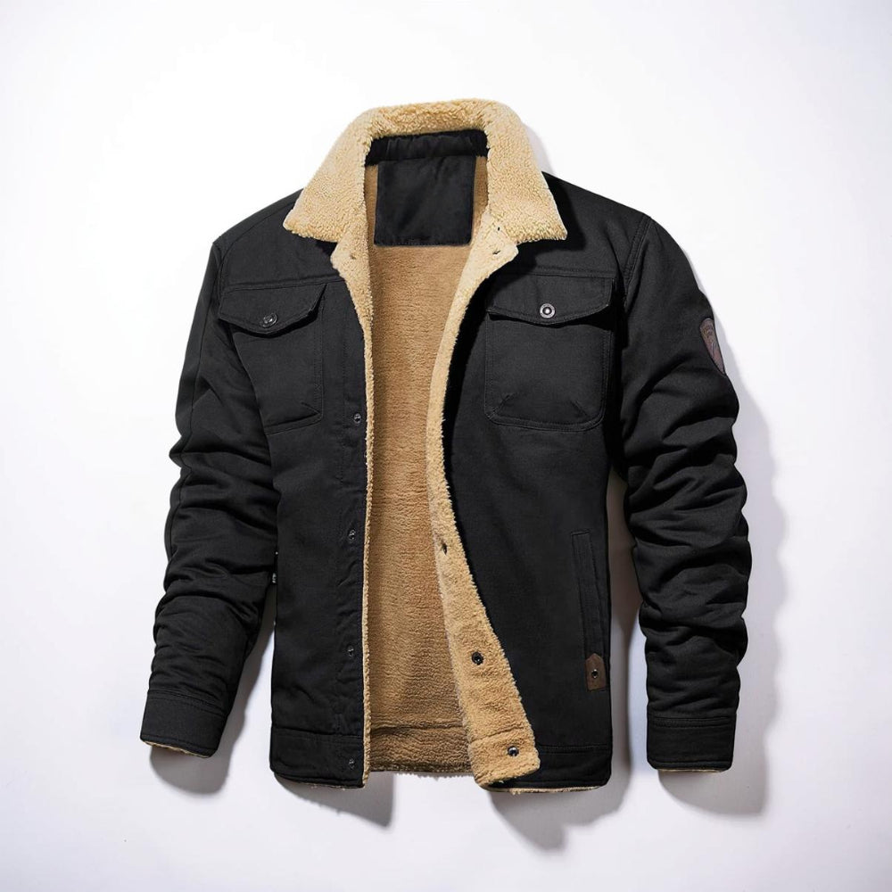 Bomber Jacket Sherpa Lined Winter Coat for Men