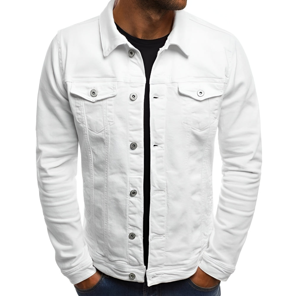 Casual Lightweight Button Front Jacket for Men