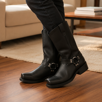 Boots Harness Slip On Oil Resistant for Men | Motorcycle Boots