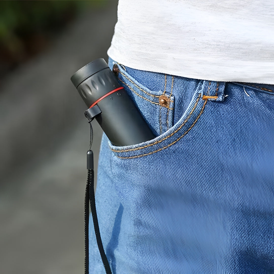 Compact Waterproof Monocular Telescope with Phone Holder